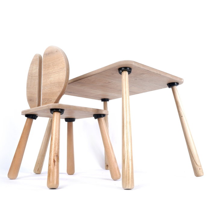 Hanah Home Conjunto de Mesa para Niños Color Roble